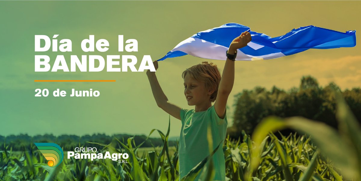 ▪️20 de Junio
[ Día de la Bandera ]
#GrupoPampaAgro
#SomosCampoConVos
#Bandera #Argentina 🇦🇷 
#CelesteyBlanca