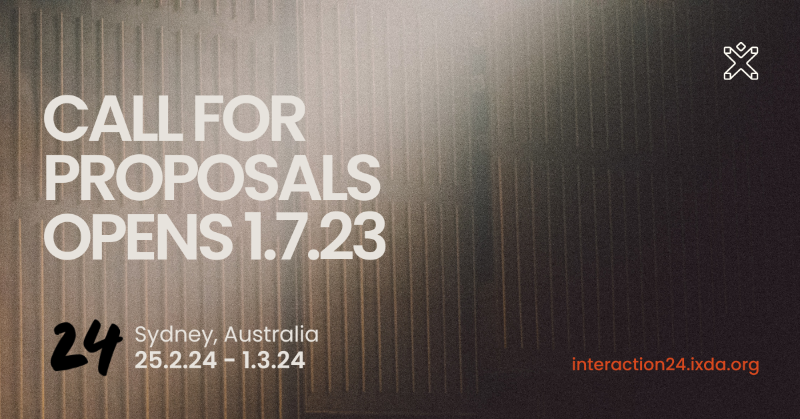 ixdconf's tweet photo. Interaction 24 opens Call for Proposals on 1 July 2023. Save the date in your calendars, and start that submission outline. We've prepped a list of what we'll be looking out for, and how we'll be evaluating your talk proposals.

#IxD24 #RevisitReframeRegenerate #IxDconf
