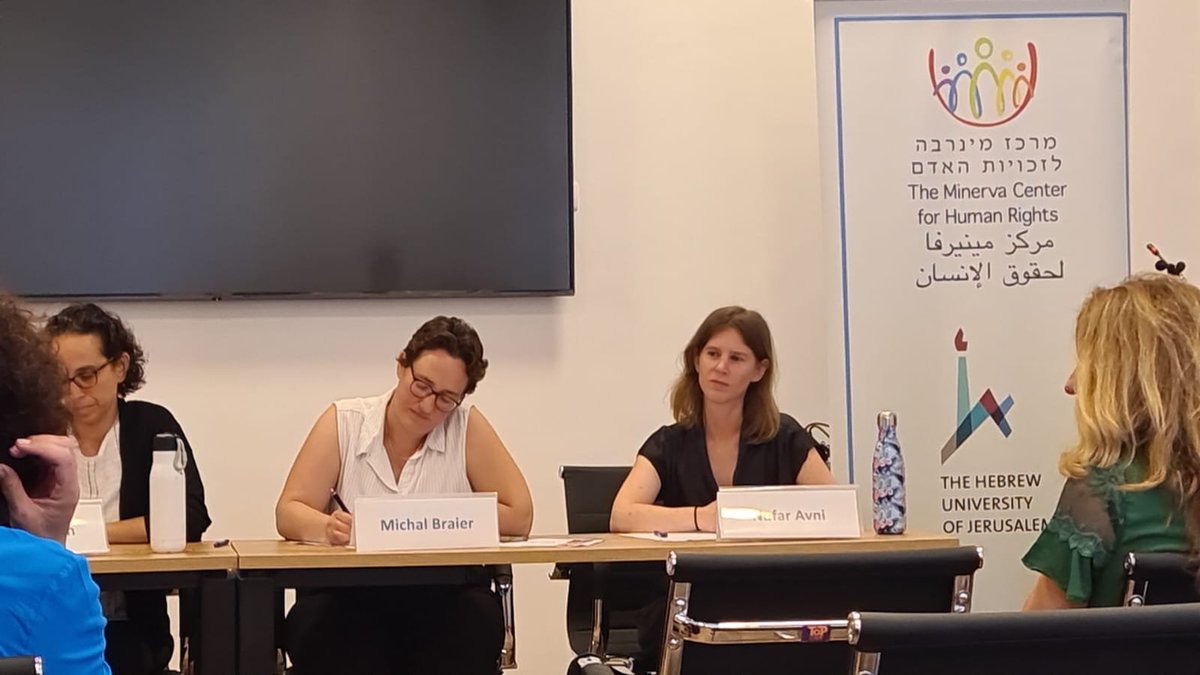 I enjoyed chairing this great panel about 'Planning from below in East Jerusalem' at the Minerva Center for Human rights workshop today, featuring papers by @MichalBraier , Sari Kronish and Aviv Tatarsky
