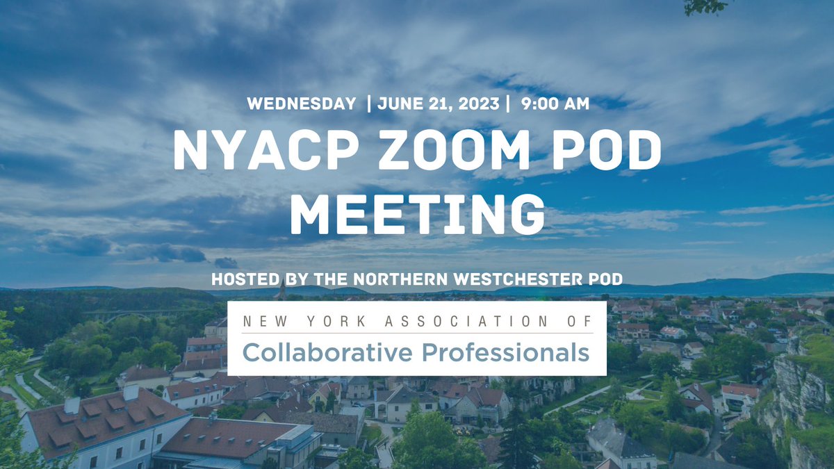 The Northern Westchester Pod Monthly Meeting will take place tomorrow, June 21st, at 9:00 AM. We hope to see you there!