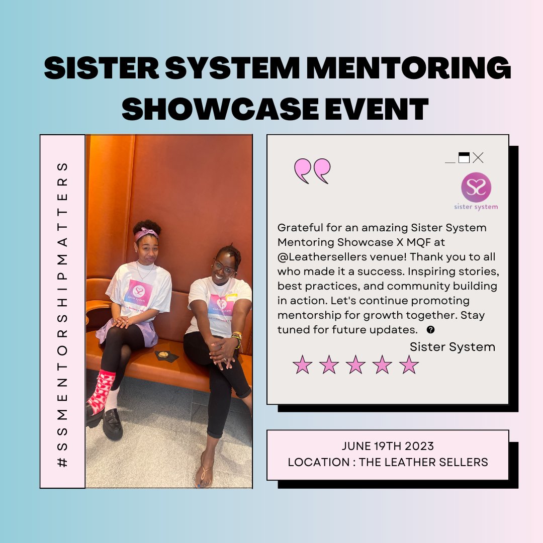 TheSisterSystem's tweet photo. Grateful for your presence at the @Leathersellers venue. Together, we celebrated mentorship's power for growth. Let's stay connected on LinkedIn for updates. π±π€β¨
#SSMentorshipMatters #SSCommunity https://t.co/XTB1xbluEc