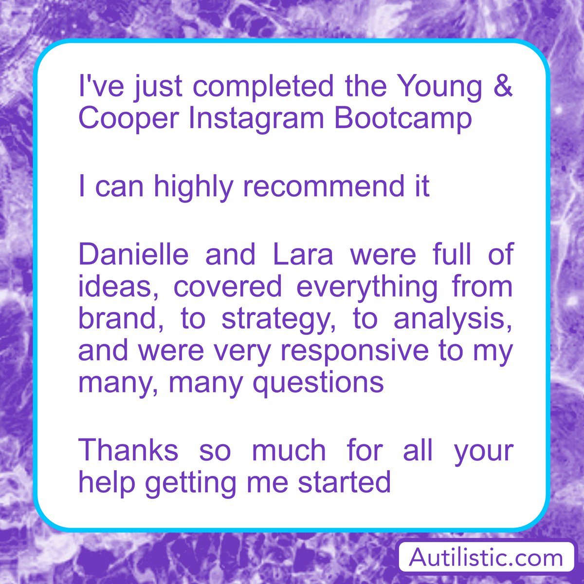 Need help getting to grips with Instagram, I've just completed Young & Coopers Bootcamp - fantastic!
Autilistic.com #autism #autistic #actuallyautistic #autismadvocate #autisticadults #autismparents #autisticwomen #autismlife #autismsupport #neurodiversity