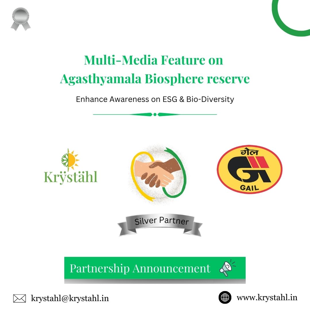 We are proud to announce @gailindia as our Silver Partner for the Project on Multi-Media Feature on Agasthyamala Biosphere reserve (Enhance Awareness on ESG & Bio-Diversity)!!

#PartnershipAnnouncement #sustainabilitymatters #creatingimpact #biodiversity #climatechange #forest