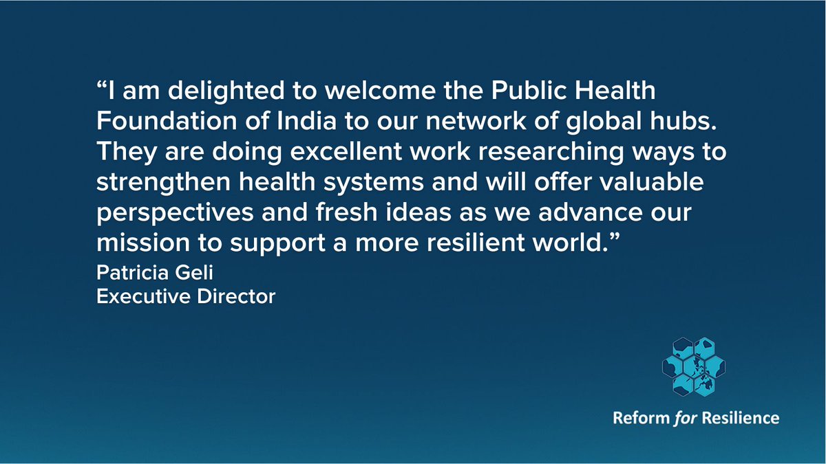 We are thrilled to announce that @thePHFI will serve as our South Asian Hub. This will greatly expand our ability to produce evidence-based policy recommendations to drive greener and more inclusive growth in societies worldwide. Read the press release: r4rx.org/southasiahubac…