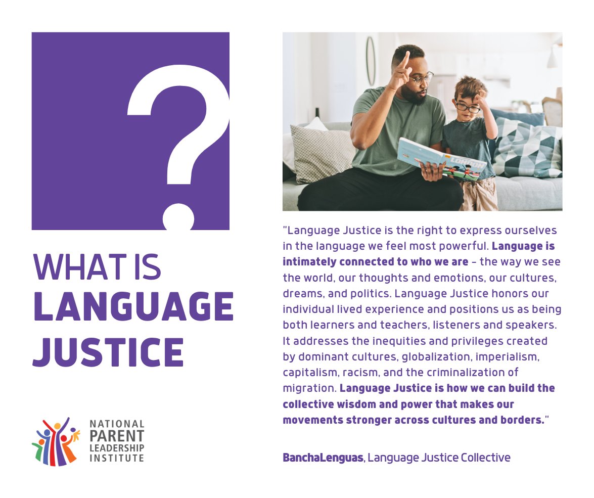 NationalPLTI's tweet image. 📣 PLTI alums, don&apos;t miss the next #RacialEquity Conversation about #LanguageJustice tomorrow at 1 pm ET! 📣 You will learn what it means and how you can champion and foster language justice and inclusion in your own communities. 🔗 Register now at bit.ly/PLTIREC621