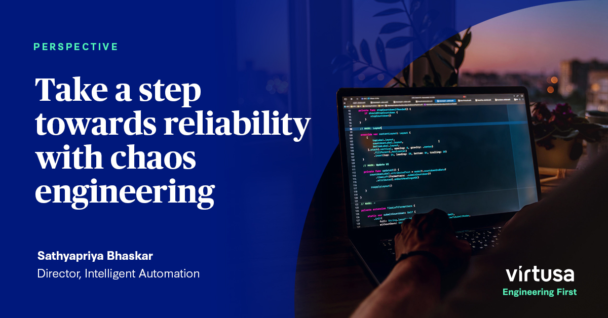 VirtusaCorp's tweet photo. Discover how proactive failure identification and faster incident resolution of systems can revolutionize your architecture. Learn more: https://t.co/5fUaReBXP4 #ChaosEngineering #MicroServices #SoftwareReliability https://t.co/fpyTGZAEXt