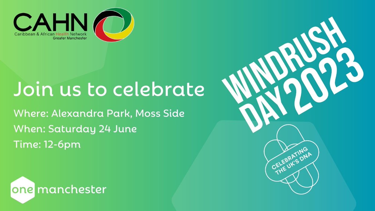 We're looking forward to attending @CAHN_UK Windrush Day event, we'll have colleague on our stall all day come over and say hi! The event will feature Caribbean food, live performances. entertainment, sports information stalls and children's activities. #CAHNWindrush75