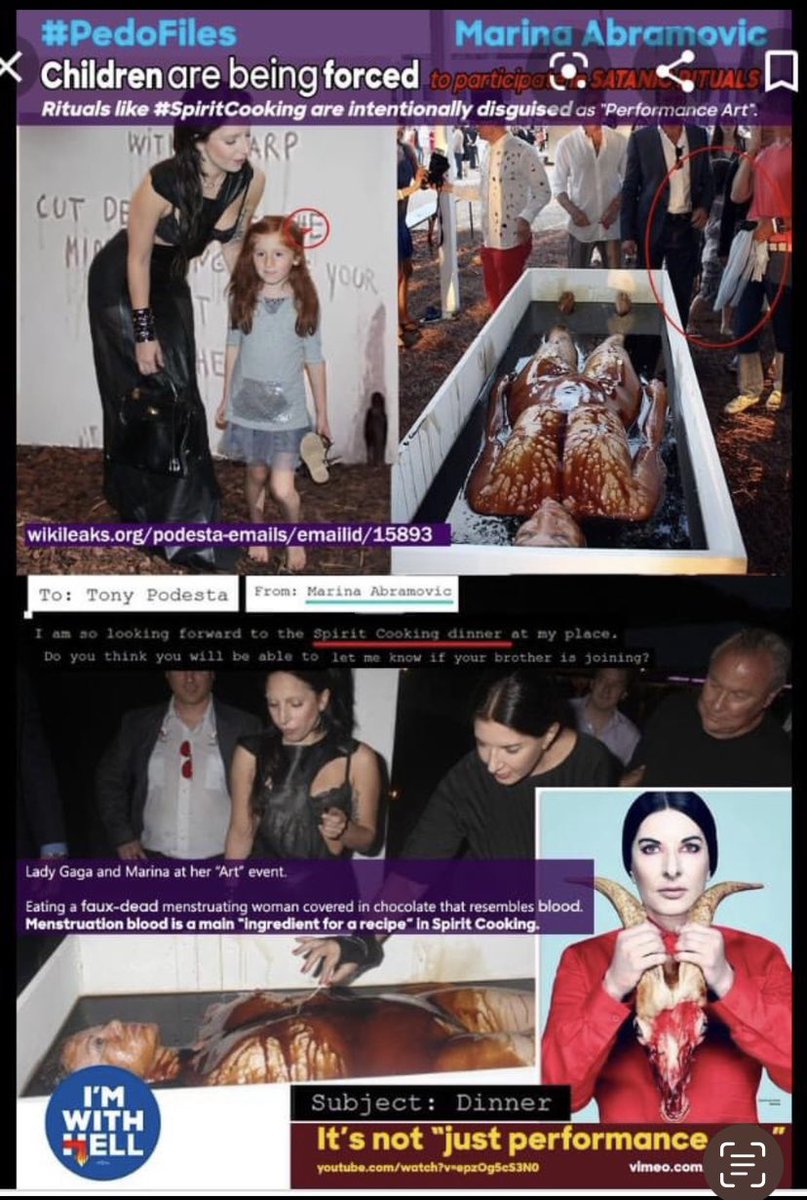 These people are 💯 demented. 
 
#SpiritCooking 👿