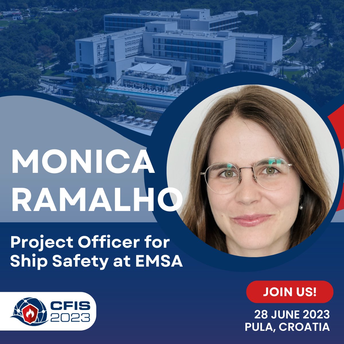 Mónica Ramalho works as a Project Officer for Ship Safety at <a href="/EMSA_EU/">European Maritime Safety Agency (EMSA)</a> and next week at #CFIS2023 she will present the EMSA Guidance on the Carriage of AFVs in Ro-Ro Spaces⚡️🔋

Interested to know more? Register through the link - only few spots left! ➡️ lnkd.in/dD89sqsd