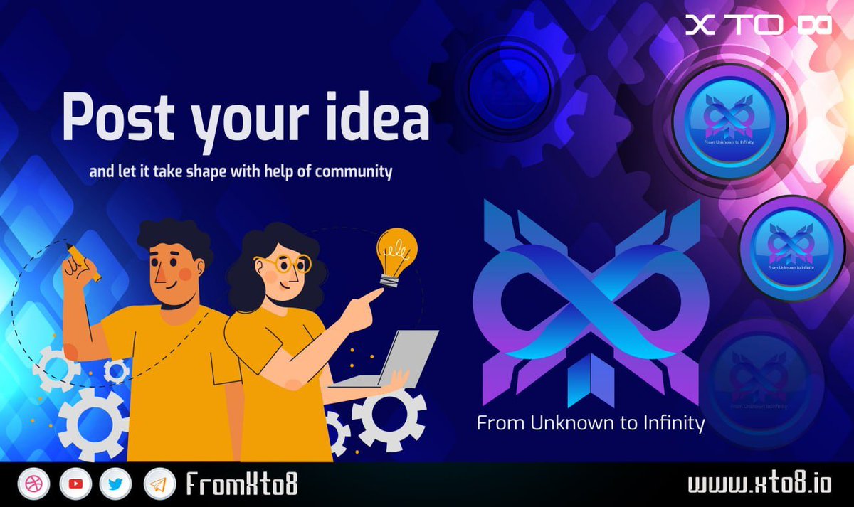 FromXto8's tweet photo. Have an idea but don't know where to start? Post it on our platform and let it take shape with the help of the community.
Visit - https://t.co/5d7V6i0pkc
#Web3 #Innovation #Crypto #collaboration #Xto8 #ApexChain https://t.co/EpC40vb05b