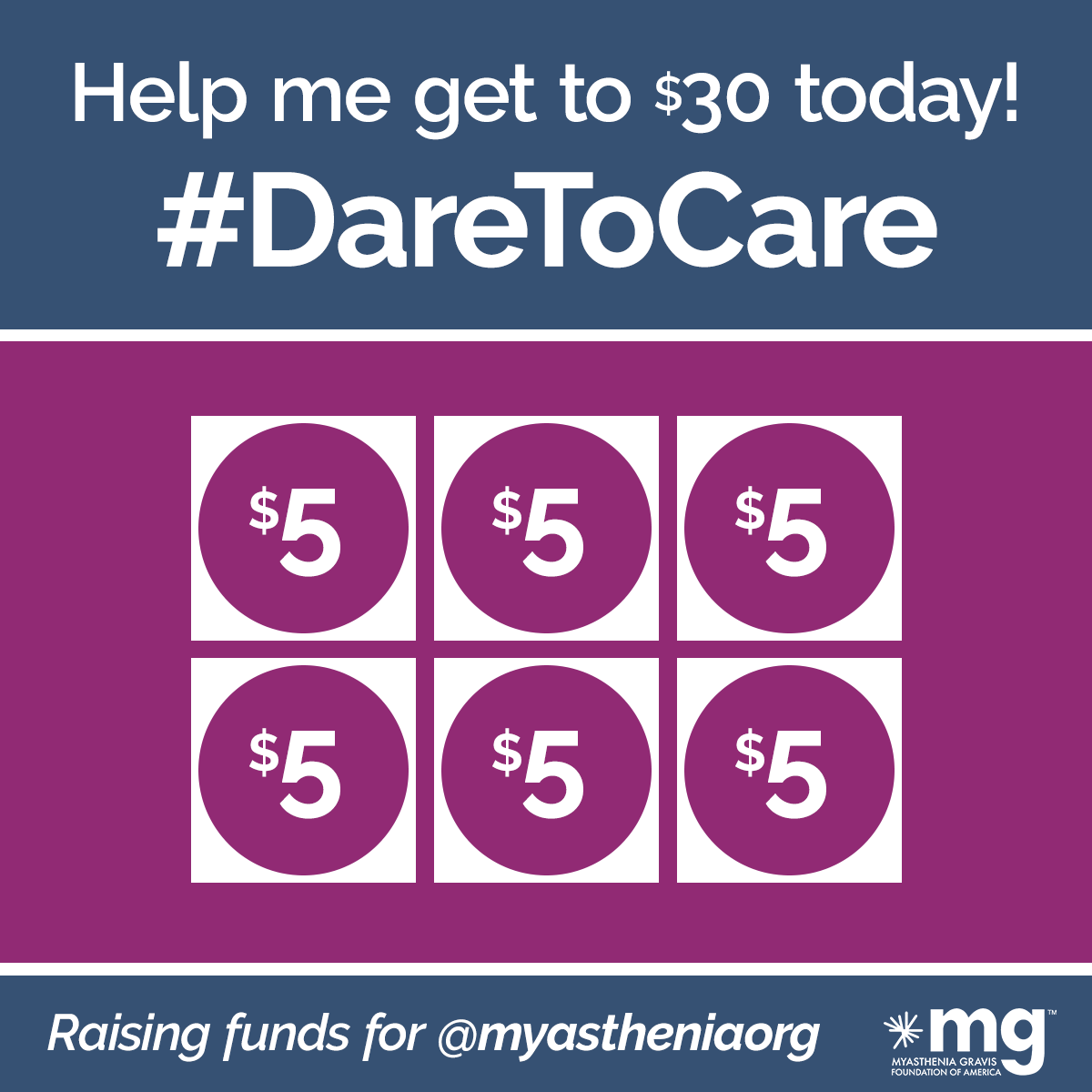 It's not too late to #TakeAction for #MGAwarenessMonth! Join our #DareToCare challenge, where each gift will help us continue our mission of enhancing lives, improving care, and finding better treatments for MG. Donate or join the challenge today! 
supportmgfa.myasthenia.org/campaign/dare-…