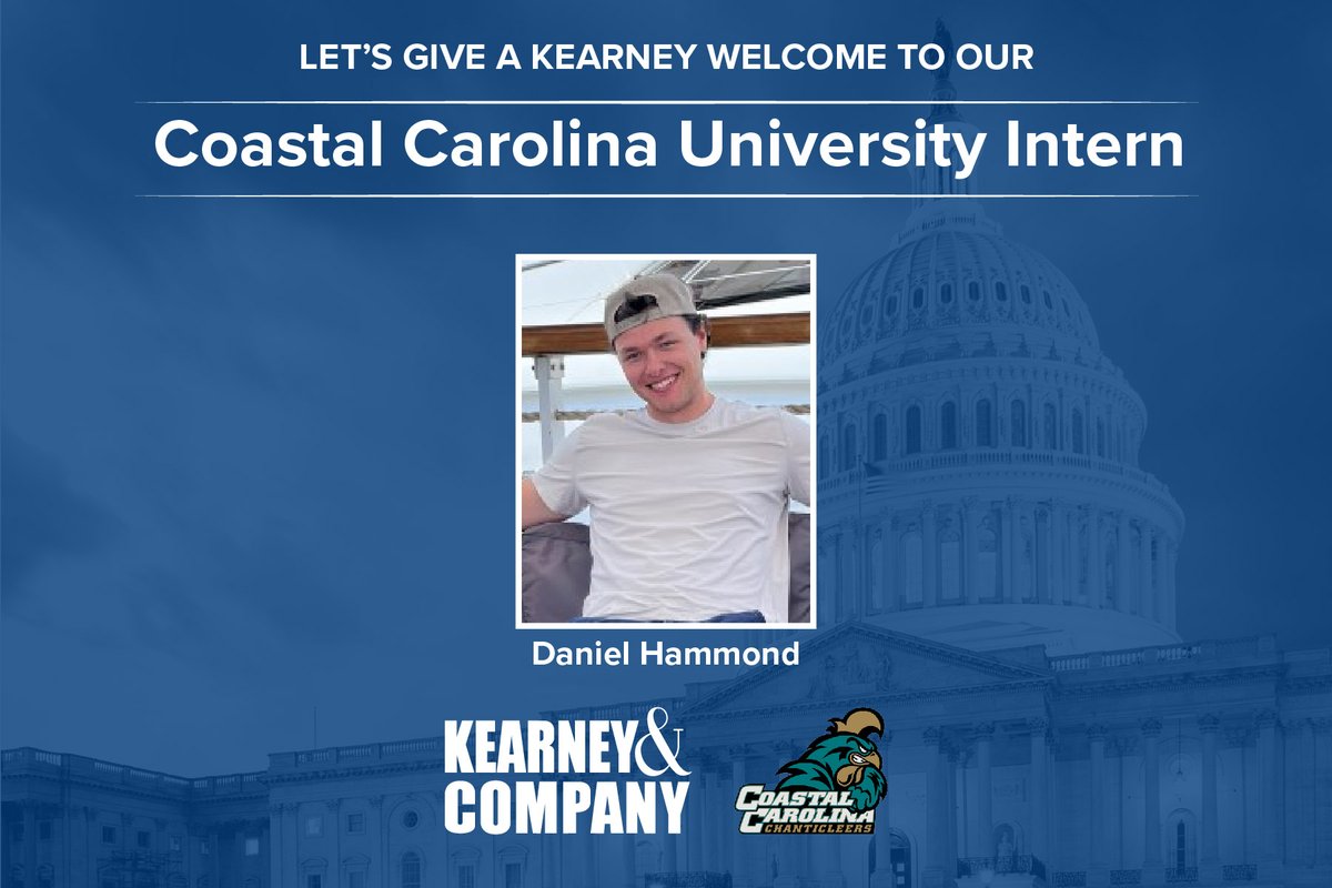 Representing @CCUChanticleers, we welcome Daniel Hammond to the Kearney Intern Class of 2023! 🌊 #CCU #CCUInConway #ChantsUp #KearneyCampus #KearneyInterns