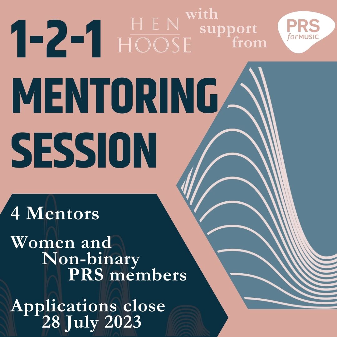 We've teamed up with @Hen_Hoose to offer four women/non-binary PRS members the opportunity for career mentoring & guidance. Applications are open until 28th July. Email: tamara@henhoose.com