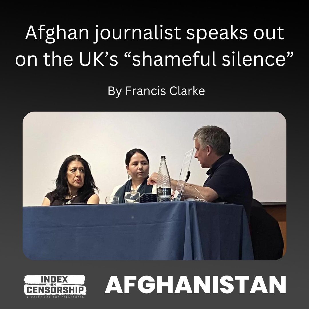 IndexCensorship's tweet photo. Exiled journalist Zahra Joya called on UK govt to do more to help Afghan journalists at an event in @SomervilleOx last week “There is no independent journalism left after the Taliban takeover, and journalists that do remain face imprisonment and torture.”

https://t.co/ieElicKrQC https://t.co/3ud6Z8p8JA