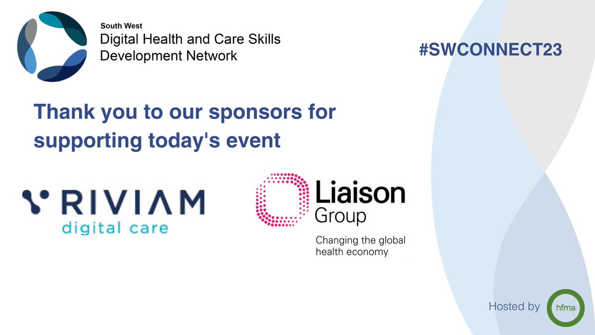 Big thank you to our sponsors for supporting today's #SWCONNECT23 conference @Liaison_Group @RIVIAM