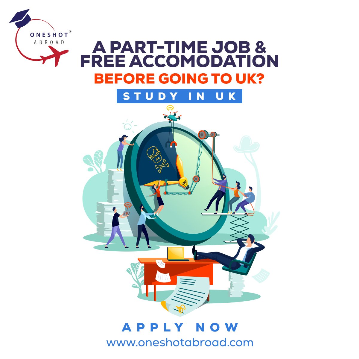 Get a Part-Time Job & Free Accomodation before reaching UK!
Study in UK
Admissions Open for 2023
Enroll Now @OneShotAbroad
#studyincanada #studyinuk #studyinusa #studyabroad #expertcounsellor #expertcounselling #studyabroadconsultants #education #studentrights #ukstudies