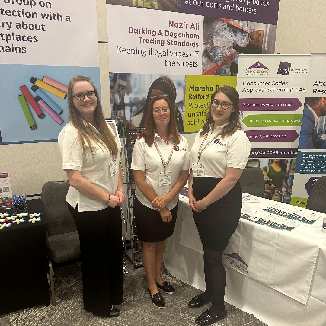 ApprovedCode's tweet photo. We're excited to be at #CTSIConf 2023! Come and find us at the Eastside Rooms Exhibition Hall and find out what we have been doing behind the scenes to help grow the Consumer Codes Approval Scheme and ADR.
#ConsumerCodes #ADR https://t.co/k6hXRkdet0