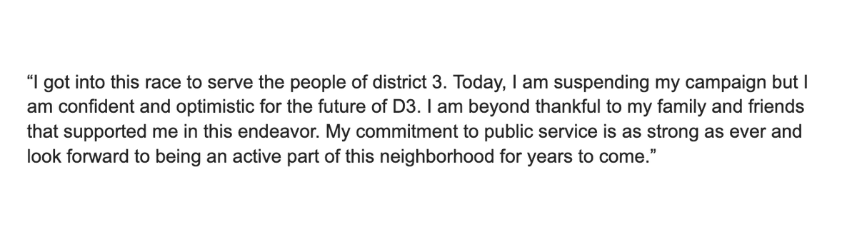 gintautasd's tweet image. More District 3 news this morning:

Pat O'Brien, an Army vet and state transportation official, is withdrawing from race to succeed Cllr Frank Baker

Statement below ⤵️
