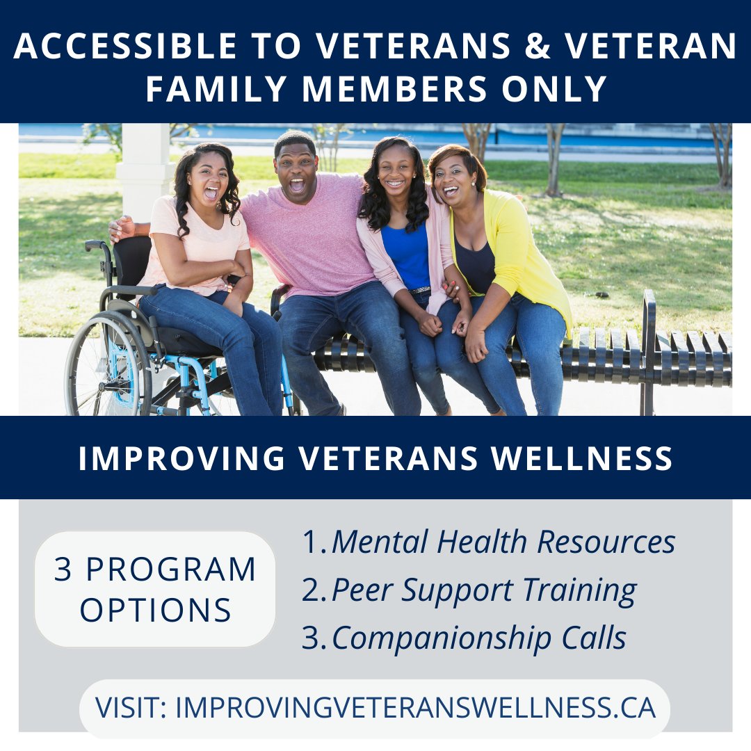 MoodDisorders Canada on Twitter "Enrol in MDSC's Improving Veterans