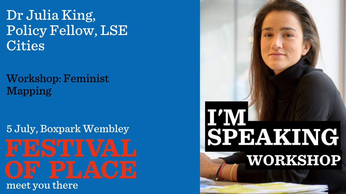 Counting down the days until the brilliant @atjuliaking @LSECities joins us for the Feminist Mapping workshop at Festival of Place. Don't miss out, get your ticket to join us here: bit.ly/4687FT2