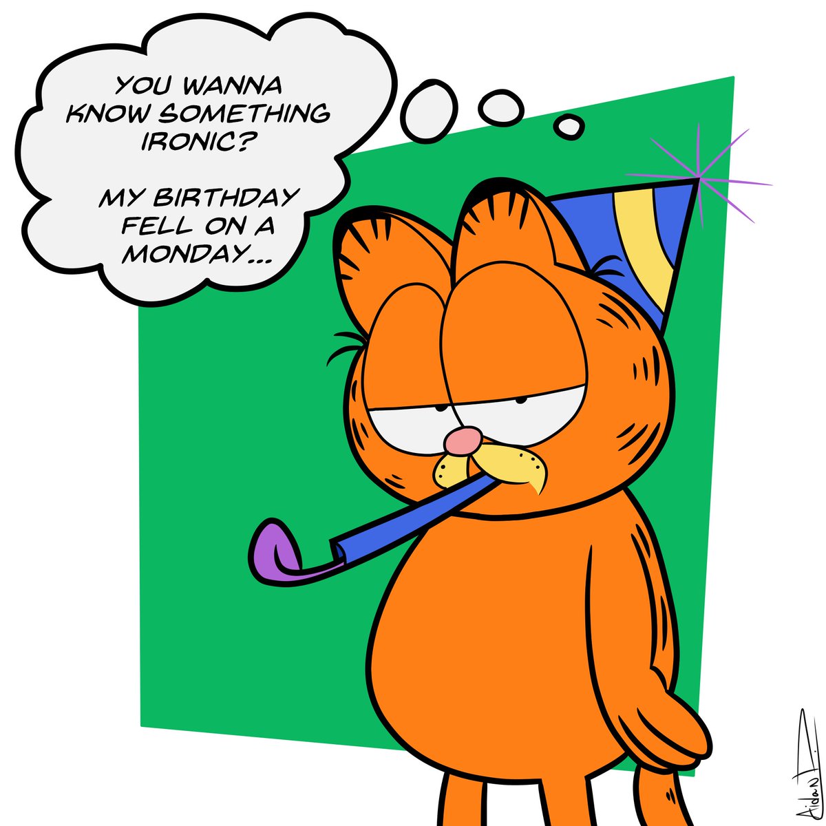 And now, some Irony with Garfield...

#Garfield #JimDavis #FanArt #ArtistOnTwitter
