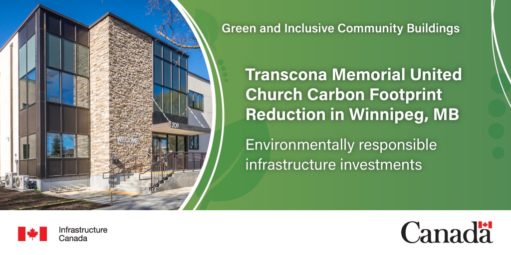 Energy efficient upgrades to the Transcona Memorial United Church’s community space in Winnipeg lower its environmental footprint to the benefit of the community!

Learn more about this #GoC investment: canada.ca/en/office-infr…