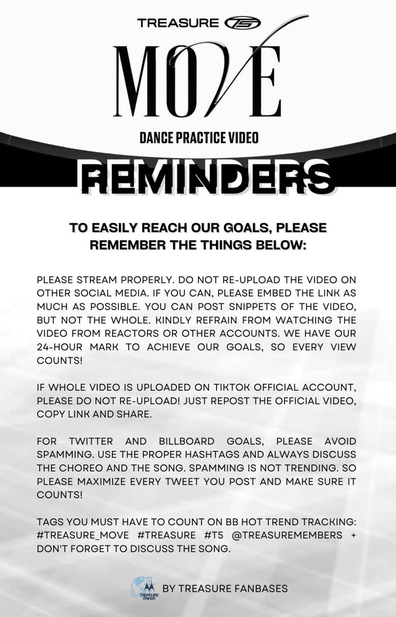 ‼️ATTENTION‼️

We are an hour away from the dance practice video!🤩 Join us as we start trending our tags and remind everyone on how we can easily achieve our goals.

Please use all your energy in hyping MOVE and focus on things that matters.

Note: New set of tags for our