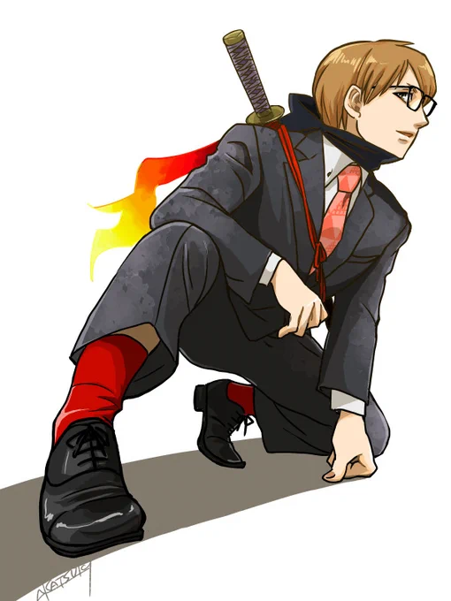 赤い靴下が描きたかった 2枚目は透過です。 #画ッチマン #動画ッチマン