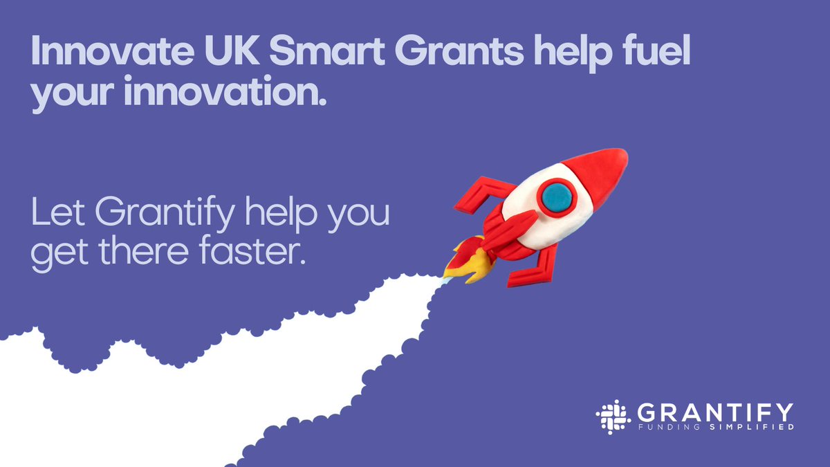 Innovate UK Smart Grant applications are open 🎉

With Grantify's AI-assisted platform, you'll not only save time, but put together the strongest application 💪

See if you qualify for grant funding today ➡️ grantify.io/uk-grant-fundi…

#techstartups #startupfunding