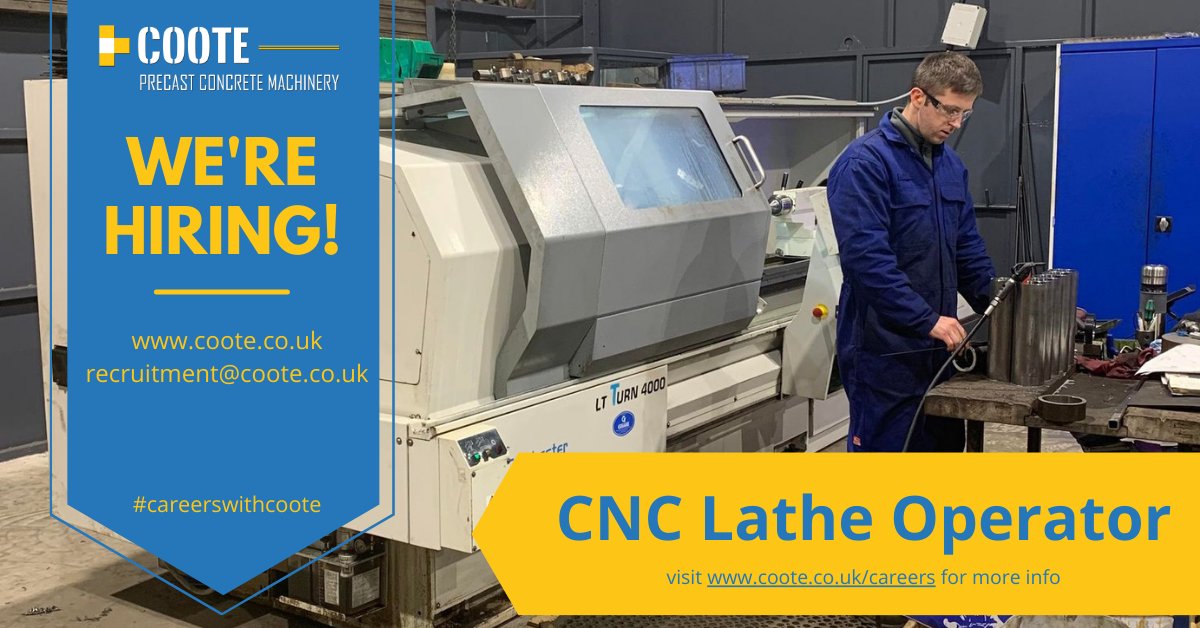 CooteFinlay's tweet photo. WE ARE HIRING 📷

Due to continued growth, we currently have vacancies for a CNC LATHE OPERATOR with immediate start available. For more information on this role, visit our website through the link below:

https://t.co/0Cnf6x5ojs

#cootecareers #cooteengineering #cootefinlay https://t.co/OsIW0HT66M