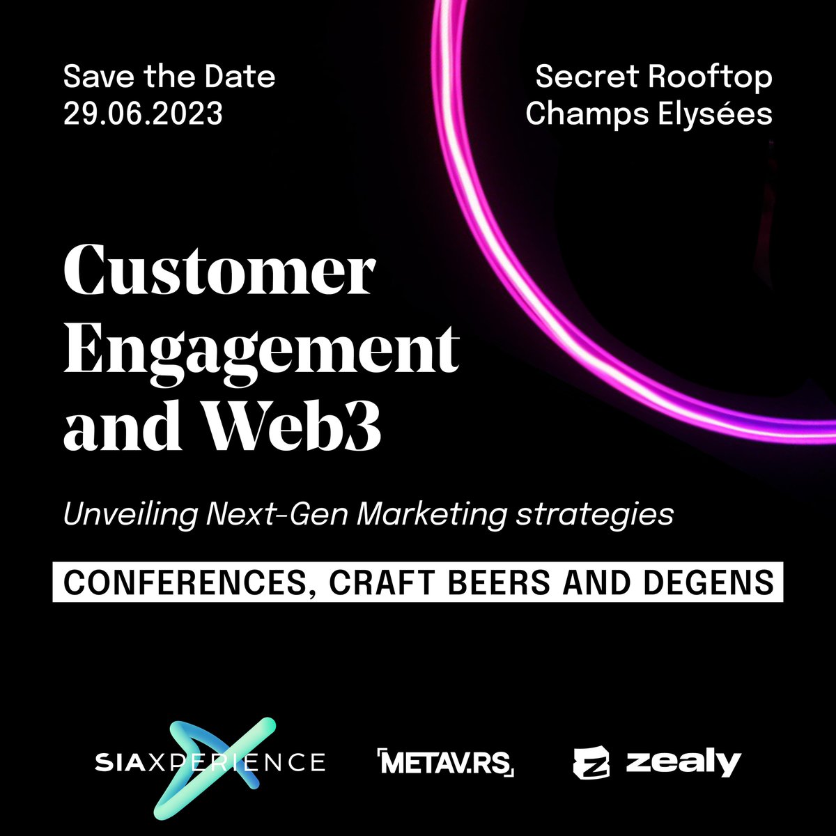 Zealy (@zealy_io) on Twitter photo We are thrilled to host an exclusive event with <a href="/SiaXperience/">Sia Experience</a> and @METAV_RS on “Customer Engagement & Web3” 🎉
We have a few seats available, act now! Our DMs are open! ✅
If you’re a brand looking for actionable insights on how to start in Web3, or if you’d just like to We are thrilled to host an exclusive event with <a href="/SiaXperience/">Sia Experience</a> and @METAV_RS on “Customer Engagement & Web3” 🎉
We have a few seats available, act now! Our DMs are open! ✅
If you’re a brand looking for actionable insights on how to start in Web3, or if you’d just like to
