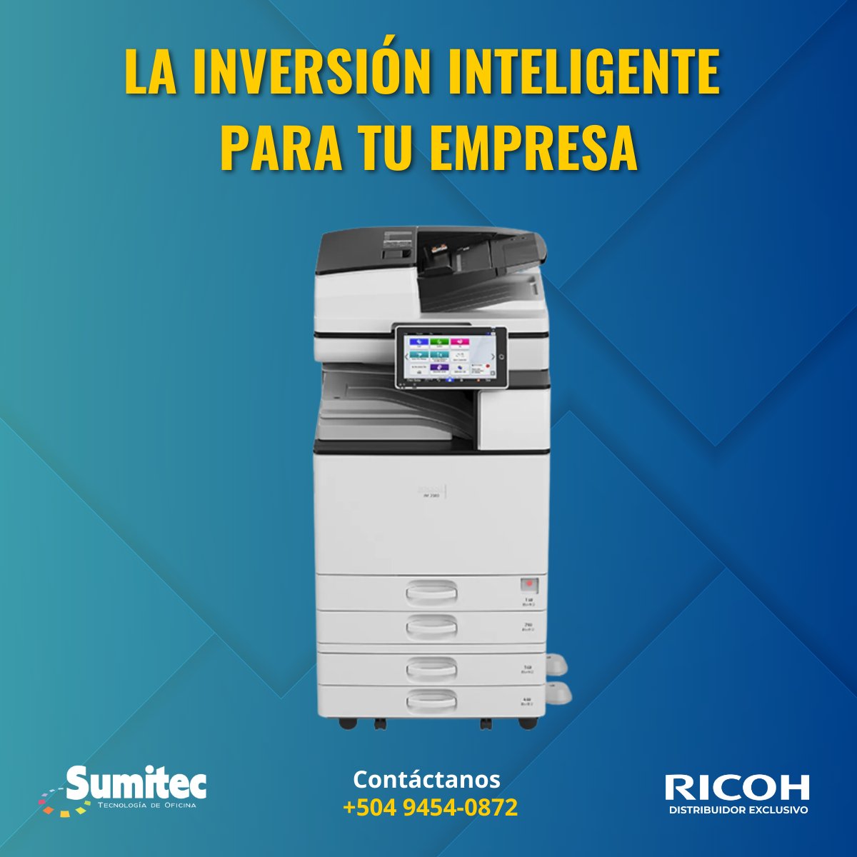 Sumitechn's tweet photo. Potencia el éxito de tu empresa con una inversión inteligente: una impresora multifunción Ricoh. Cada impresión será un paso hacia el futuro, donde la productividad se eleva y cada documento cobra relevancia.

¡Haz que cada página cuente en el crecimiento de tu negocio! https://t.co/1C1pRiBmK2