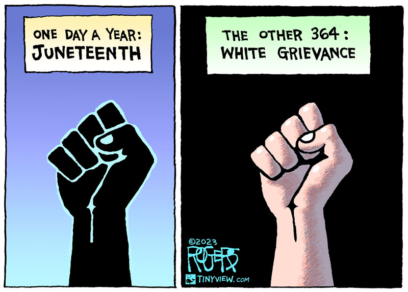 EandPCartoons's tweet image. Rob Rogers, TinyView.com @Rob_Rogers #Juneteenth2023
