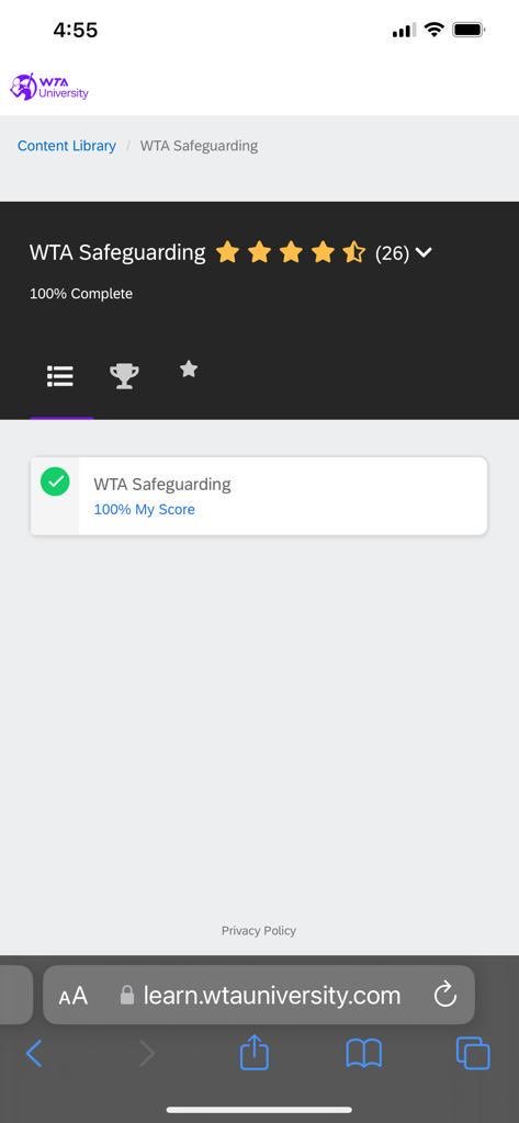 PHShriver's tweet photo. I took &amp; passed the WTA Safegaurding course so I can be a part of Team Vekic ⁦@WTA⁩ events. This course teaches you about all the kinds of abuse, including the nuances, and importance of reporting abuse if you see it or hear it. This is an important step for a safer tour.🙏🏼 https://t.co/agSfUpqO2R
