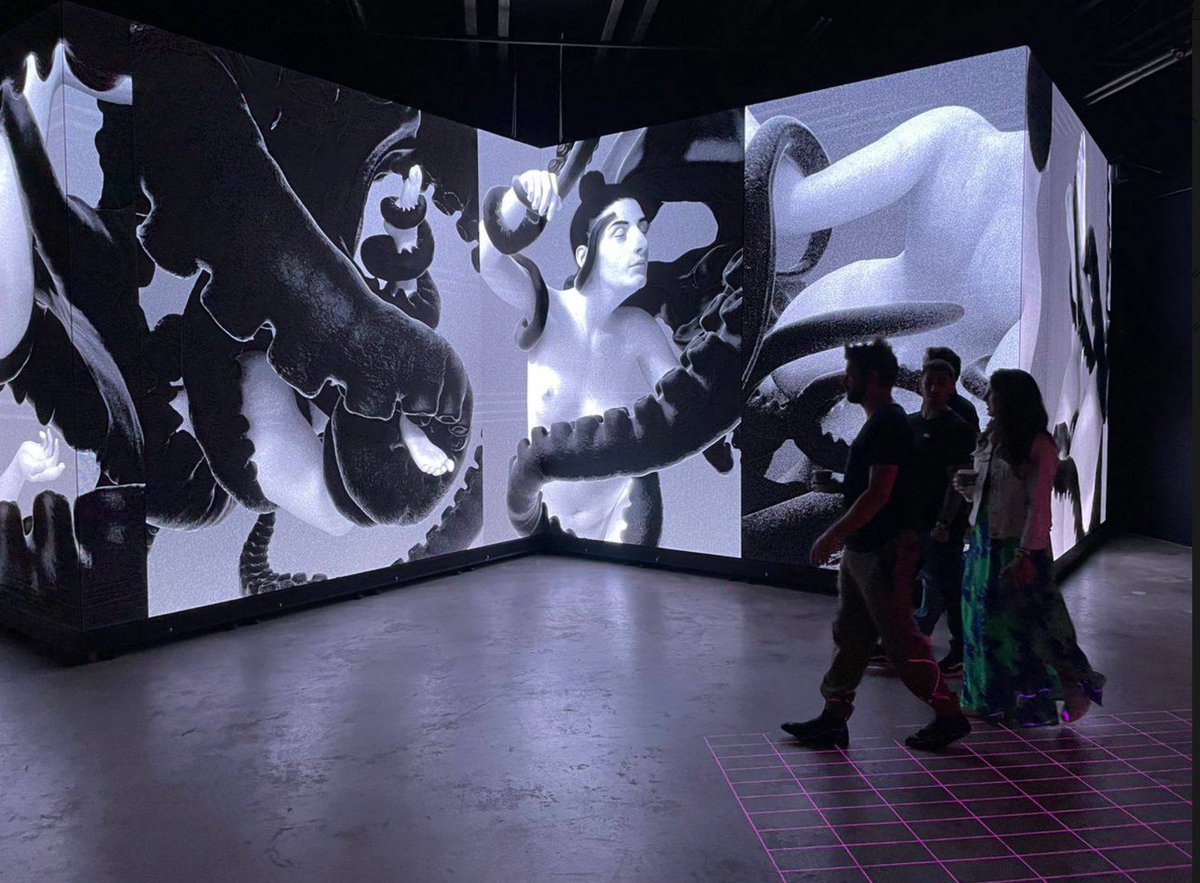 wonderkatzi's tweet image. Happy announcement: one and the only @iki_jima started an auction on 'Monochrome Dream No. 7'! I am overflowing with uncontainable joy and gratitude❤️‍🔥 

The piece was created for 'Erotica II' festival and displayed at @madarts_space curated by @ClitSplash!

For a certain reason…