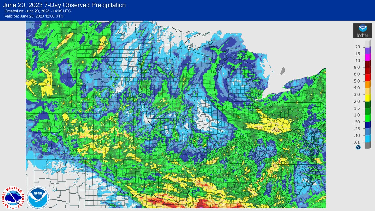 FarmPolicy's tweet image. 7- Day Observed Precipitation