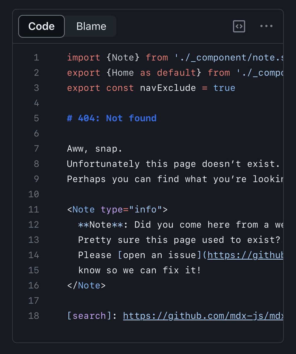 wooorm's tweet image. It's alive! New improved markdown and actual @mdx_js syntax highlighting on Github! 👀
Example: github.com/mdx-js/mdx/blo…