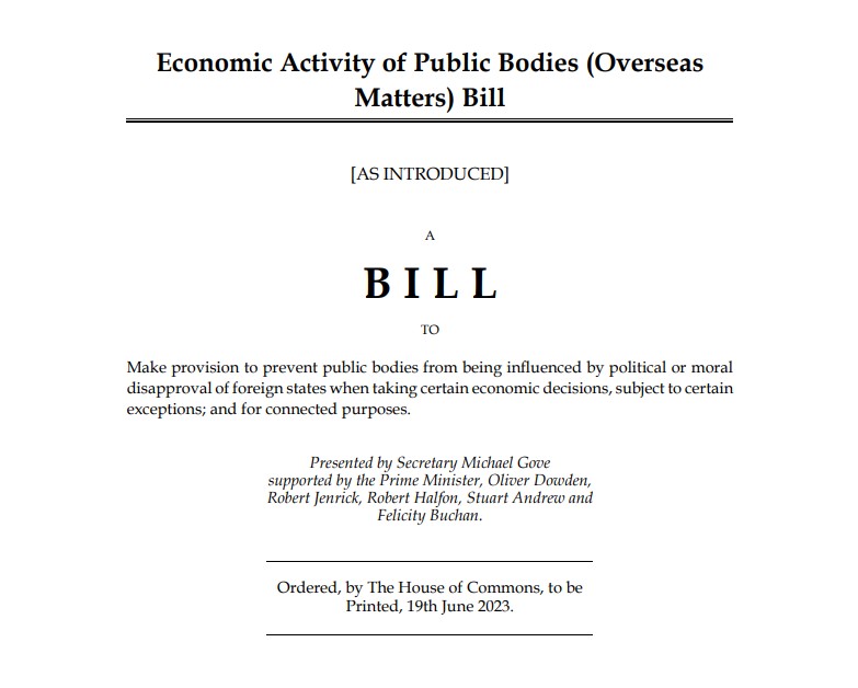 CarolineLucas's tweet image. Staggering new anti-boycott Bill proposed by Gove - effectively banning public bodies from boycotting those who abuse human rights or the planet. Yet another utterly anti-democratic clampdown we've come to expect from this Govt. This Bill should be nowhere near our statute book.