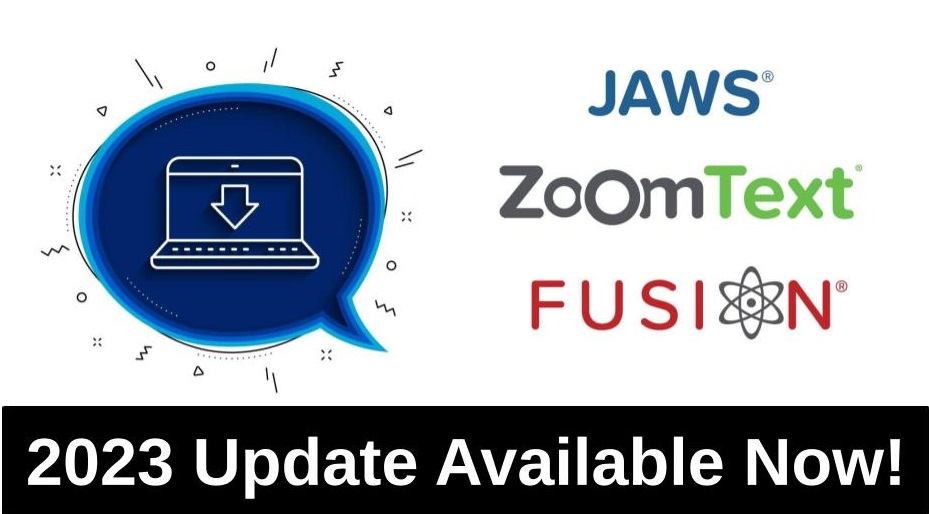 FreedomSci's tweet photo. An update for JAWS, ZoomText, and Fusion 2023 is now available!

JAWS - https://t.co/nVC7obWBiJ

ZoomText - https://t.co/zQ650EmaJR

Fusion - https://t.co/l82zYDWPqY

#JAWS #ZoomText #Fusion #FreedomScientific https://t.co/vEEbgM3zCE