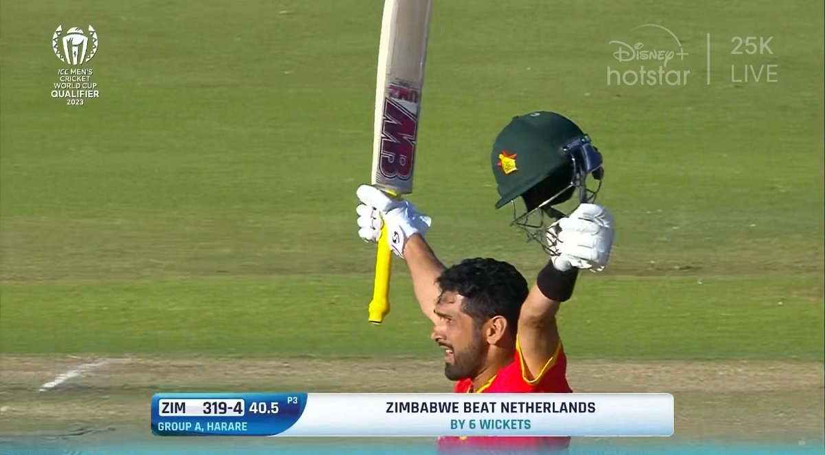 Sikandar Raza smashes fastest hundred by a Zimbabwe player in ODI history! 💯🔥 Chasing 316 runs, he scores 102* off just 54 balls against Netherlands in the World Cup Qualifiers. 🏏🌍👏 What a player for the big stages! #ZimbabweCricket #WCQualifiers #ZIMvNED #CWCQ #CWC23