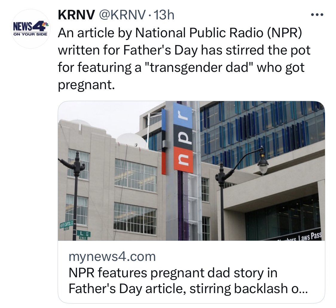 A selection of anti-trans stories Sinclair-owned KRNV shared yesterday. No Reno datelines. One is literally from England.

Sinclair abuses the credibility of its local reporters to push cheap “National Desk” clickbait that divides the communities they cover.

I hate it.