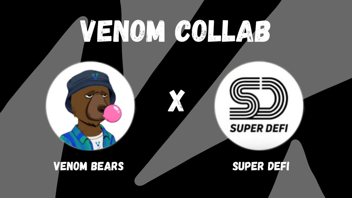 🤝New Partnership Announcement With <a href="/VenomBears/">Venom Bears | SOLD OUT</a> 

🎁 Giveaway Total :- 50 WL + 10 Ogs

➡️ To Enter -
1️⃣ Follow <a href="/VenomBears/">Venom Bears | SOLD OUT</a> &amp; <a href="/SuperDefi_Dao/">SuperDefi</a> 
2️⃣ Like, RT, Tag 3 Friends 🔔
3️⃣Must Join Our Telegram
t.me/SuperDefi_Dao

⏰ 72 Hour's