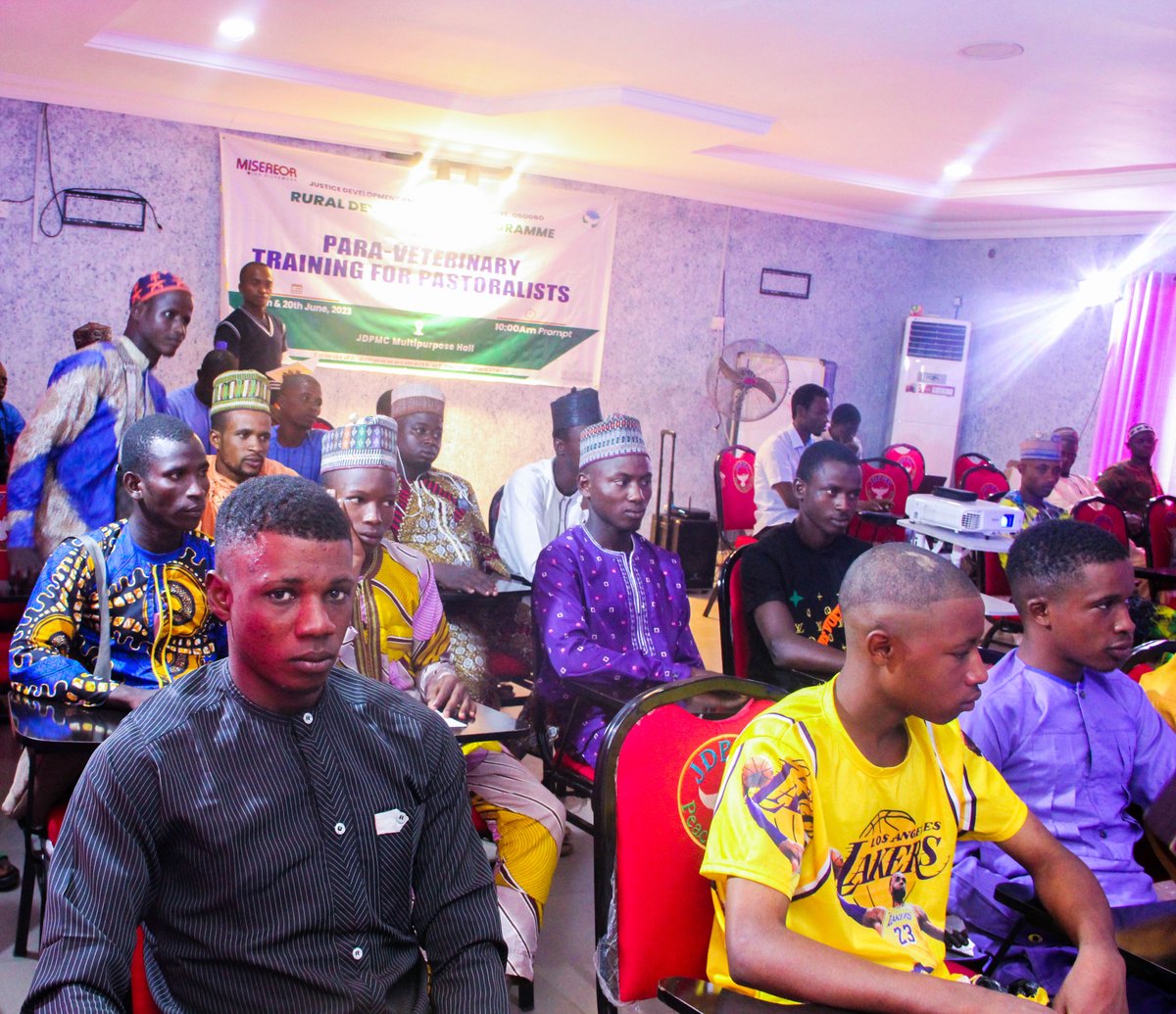 Justice Development and Peace Makers' Centre (@jdpmcosogbo1) on Twitter photo In a bid to promote sustainable Agriculture and Peaceful co-existence in Osun State, the Rural Development Programme of the <a href="/jdpmcosogbo1/">Justice Development and Peace Makers' Centre</a> today organized a Para-Veterinary Training for the youth Pastoralists in the 24 Local Government Areas of the State. Through the session... In a bid to promote sustainable Agriculture and Peaceful co-existence in Osun State, the Rural Development Programme of the <a href="/jdpmcosogbo1/">Justice Development and Peace Makers' Centre</a> today organized a Para-Veterinary Training for the youth Pastoralists in the 24 Local Government Areas of the State. Through the session...