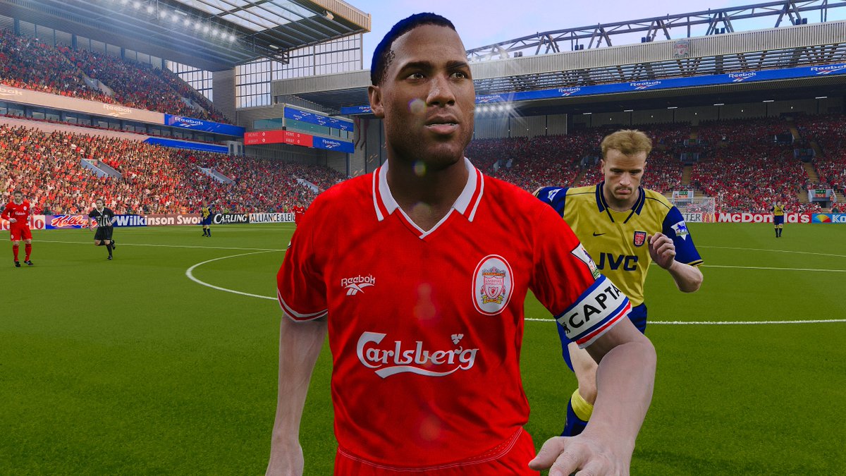 Trevorsports90's tweet photo. Currently i'm recording and editing episodes of the 1996/97 season ahead of the August start date, but my word have we got some excellent game for you to enjoy

Couple of screenshots of the @IssPes97 Patch in action

#PES2021 | #90sFootball | #FACarlingPremiership https://t.co/ejevG5ccYZ