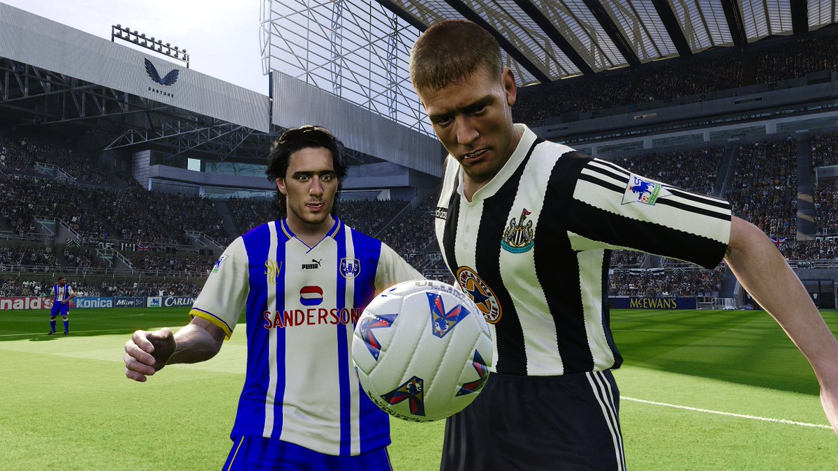 Trevorsports90's tweet photo. Currently i'm recording and editing episodes of the 1996/97 season ahead of the August start date, but my word have we got some excellent game for you to enjoy

Couple of screenshots of the @IssPes97 Patch in action

#PES2021 | #90sFootball | #FACarlingPremiership https://t.co/ejevG5ccYZ