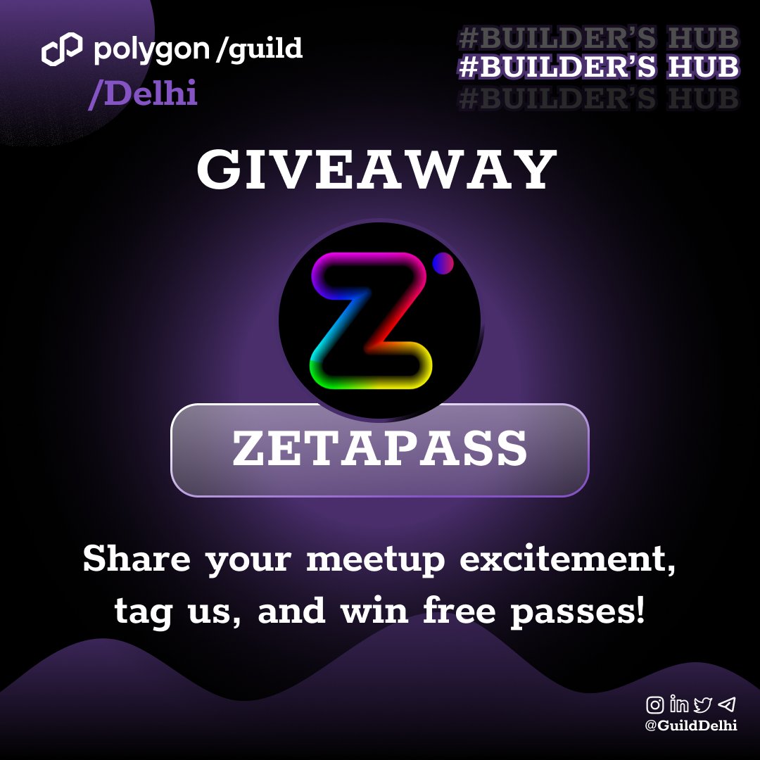 zeddkhan03's tweet photo. 📢 Calling all event enthusiasts! 🎉 Want to join the most exciting meet-up in town? Share with us why you're eager to attend the #PolygonGuildDelhi and get a chance to win FREE confirmed pass! 🎟️🎊 Share your excitement now and tag us to enter the giveaway! #zetapass #Web3 https://t.co/VypqOLaLOj