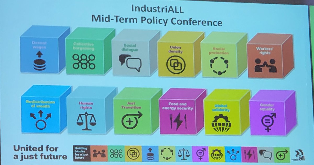 Una delegación de UGT FICA, encabezada por su SG, Mariano Hoya, participa en la Conferencia de mitad de mandato, de Industriall Global #IndustriAll2023