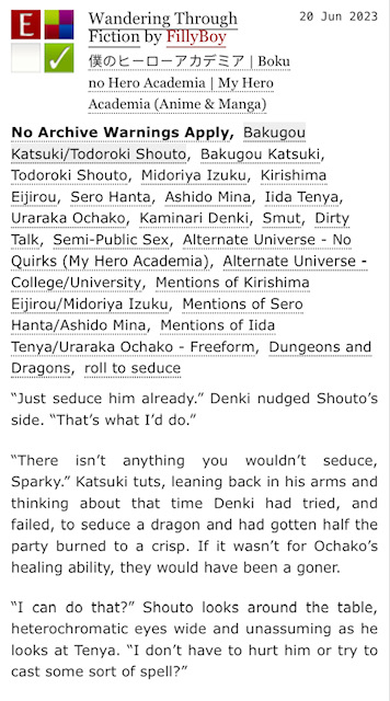 FillyBoy19's tweet photo. 🎲Wandering Through Fiction
🎲Shouto/Bakugou
🎲Written for @BNHA_DND2022 
🎲Artist @minny_do_art 
🎲https://t.co/oLAbFv4J3d
🎲Disclaimer: I have never played DND before...

“The barkeep is blocking your path. What do you do?” https://t.co/AXXIRDrzjY