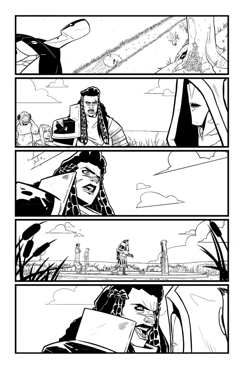 Bennessy's tweet photo. Zanzi Vuiline, aggressive space invader. Unhappy to meet you. 

Going by what happened to Avernus, what do you think was about to happen to Main, leader of the Nihli? 
#Godfell https://t.co/4YursQ4VOi