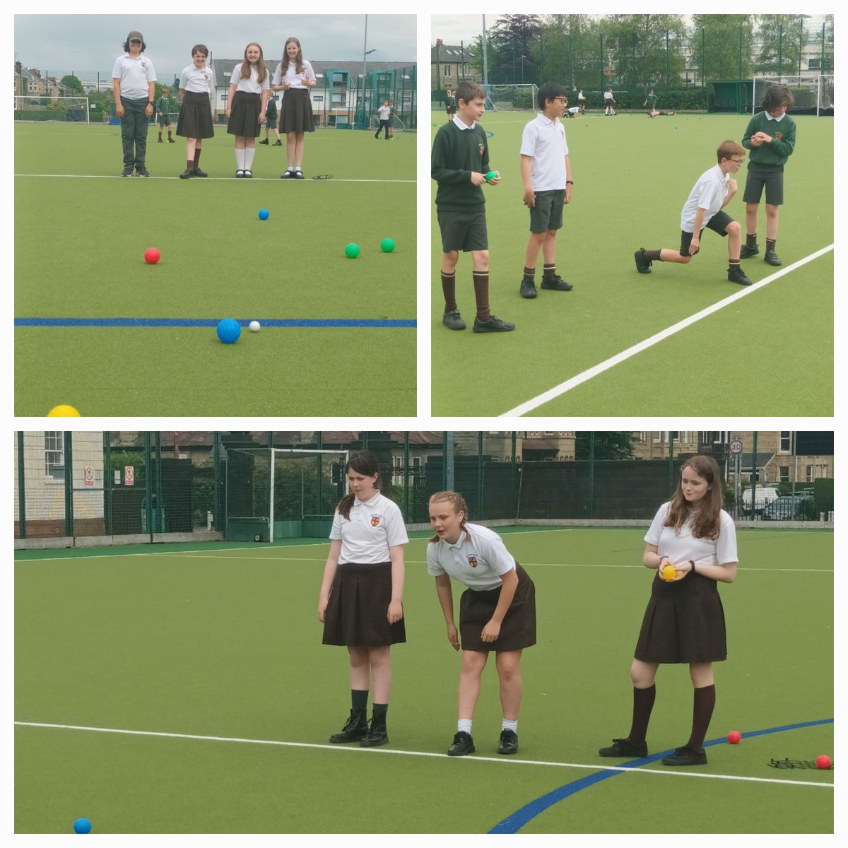 Our P7 enjoying a pétanque game during their last French lesson of the term. Alors, tu tires ou tu pointes ?